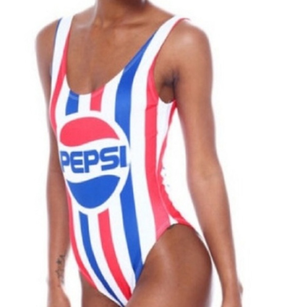 NWT ICONIC PEPSI LOGO STRIPED BODYSUIT!